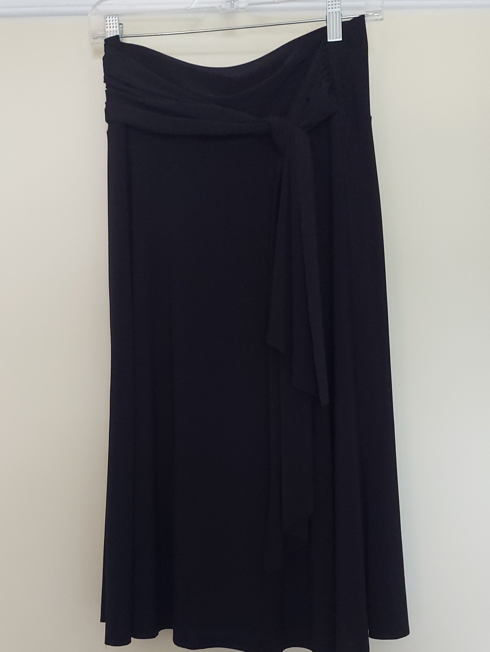 Black Skirt with Waist Tie Detail